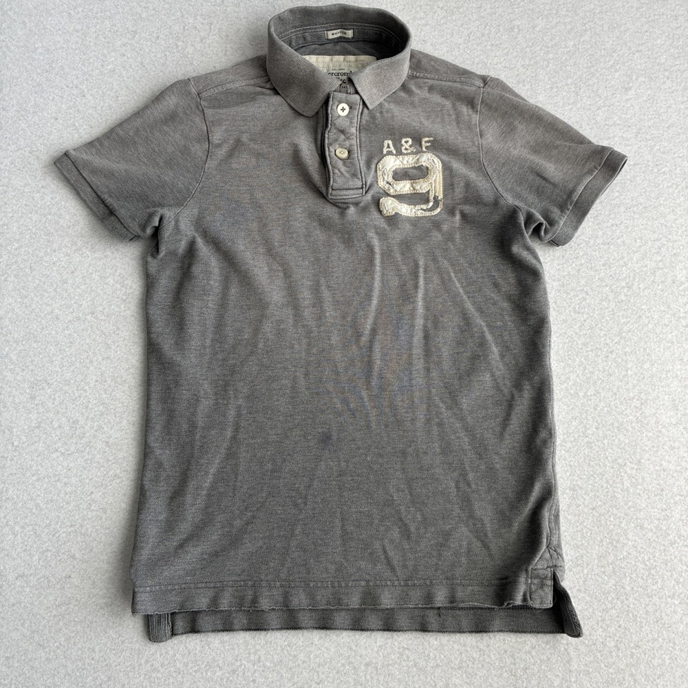 Vintage Y2K Abercrombie & Fitch Muscle A & F #9 Polo Shirt Men Medium Distressed